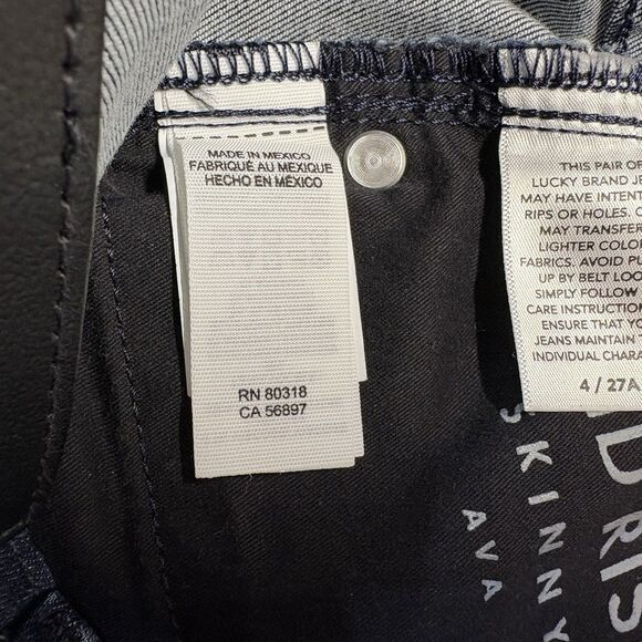 Lucky Brand Womens Jeans Size 4/27A Ava Skinny Denim Mid Rise Dark Wash Stretch - Picture 12 of 12